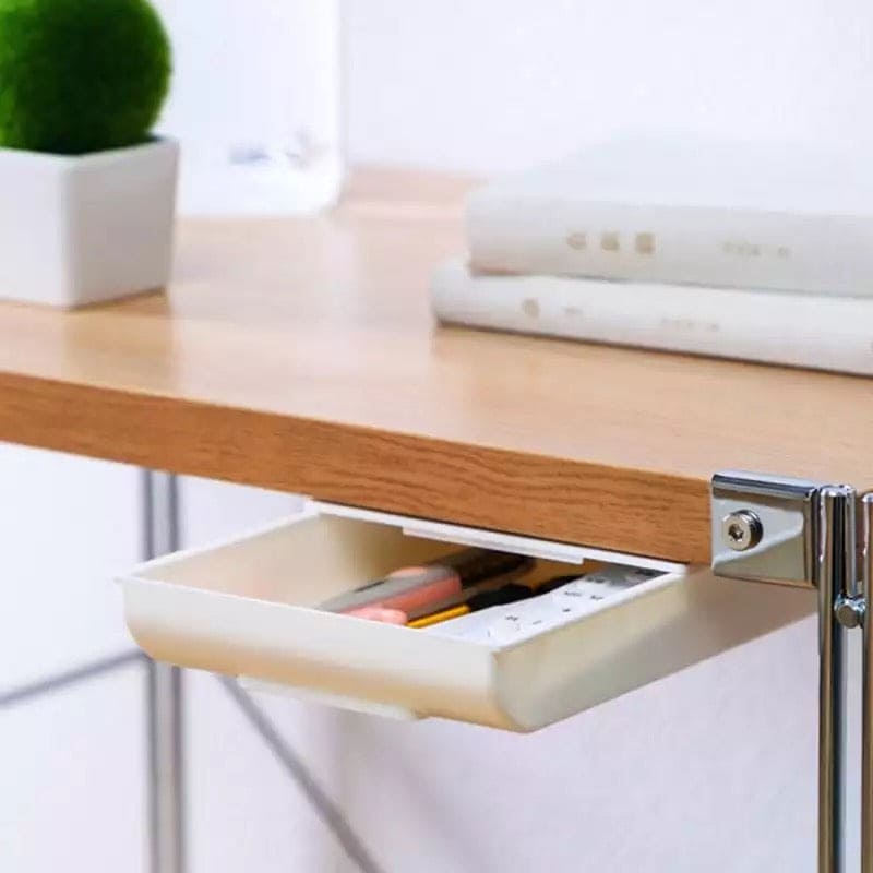 Under Desk Drawer Storage Box, Self Stick Pencil Tray, Hidden Stationery Organizer, Bedroom Office Pen Holder Case, Adhesive Under Table Drawer Box, Hidden Small Desk Drawer For Reduced Clutter, Self-Adhesive Drawer With Smooth Sliding Track Under Desk Drawer Storage Box, Self Stick Pencil Tray, Hidden Stationery Organizer, Bedroom Office Pen Holder Case, Adhesive Under Table Drawer Box, Hidden Small Desk Drawer For Reduced Clutter, Self-Adhesive Drawer With Smooth Sliding Track